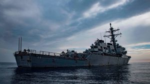US Navy ship shoots down 14 drones launched from Yemen